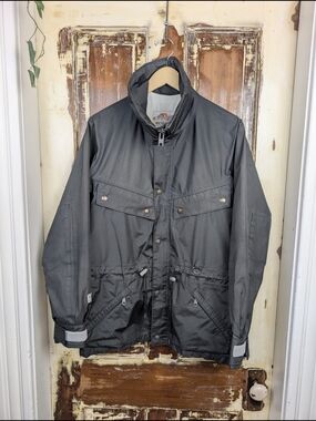 Vintage 90s Far West Black Shell Jacket Medium Made In Canada Gorpcore Outdoor